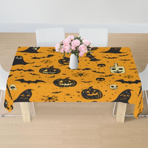 Skull Skeleton Rectangle Table Cloth 60 x 120 inch Fabric Tablecloth E2064