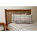 Queen Peach Plaid Sheet Set B193472