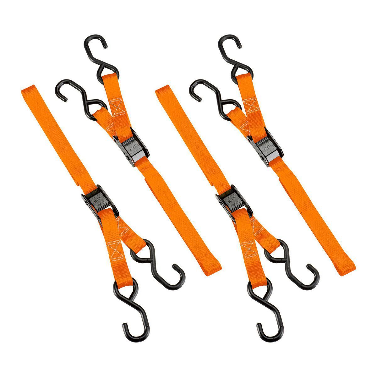 400 lb. Capacity 1 in. x 6 ft. Cam Buckle Tie-Downs, 4-Pack W3705