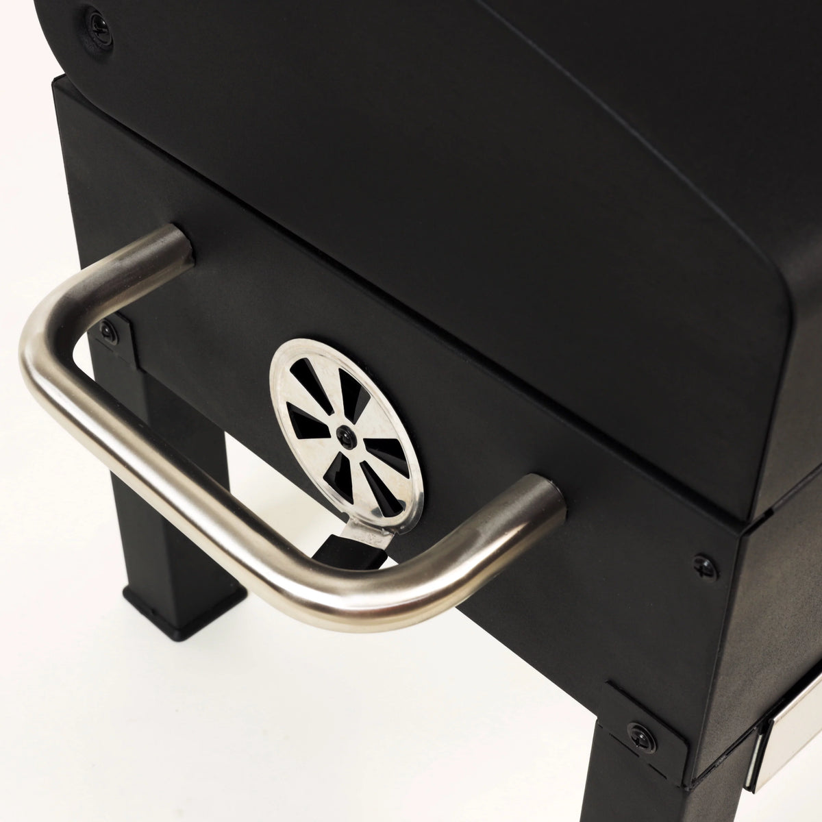 Portable Charcoal Grill, Black and Stainless Steel Z223773