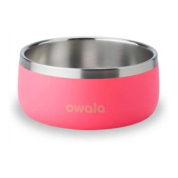 Stainless Steel Food & Water Bowl Pink I78970