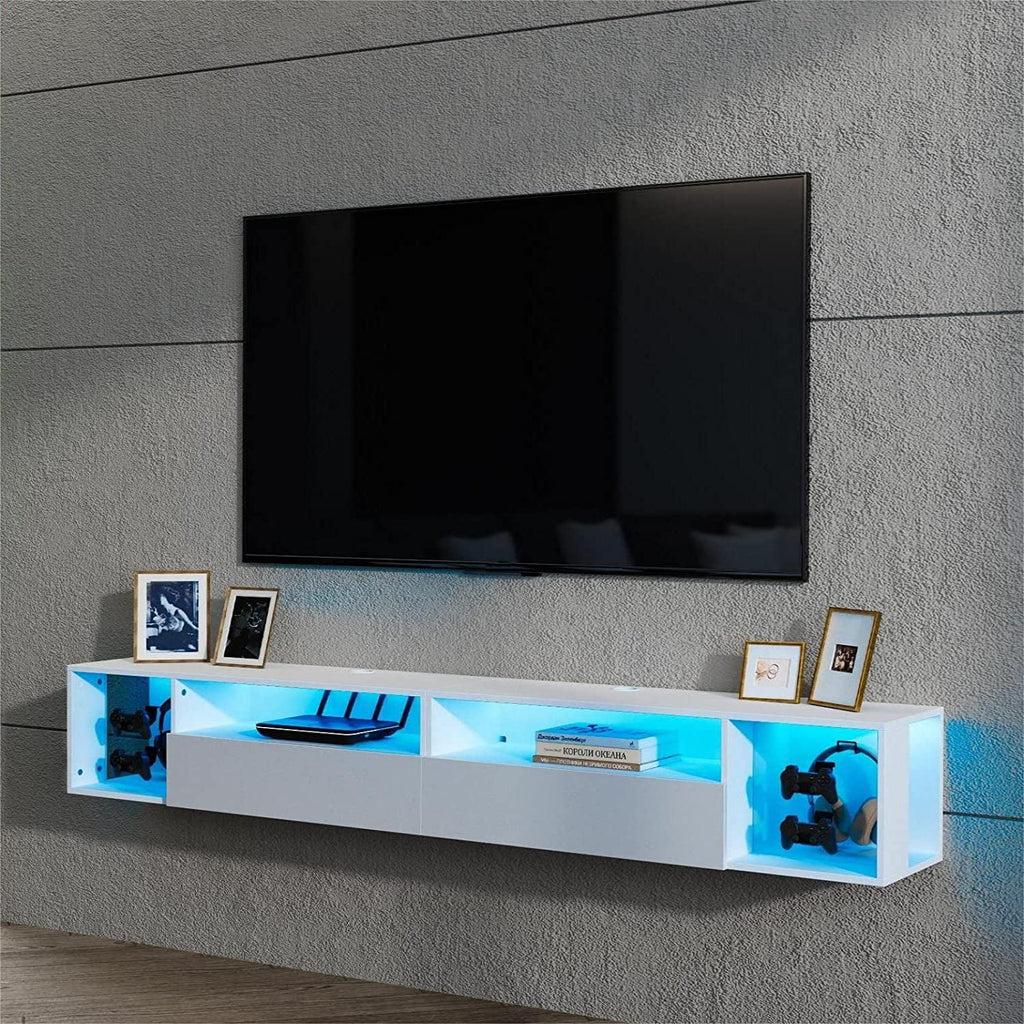 39.3 inches Floating TV Stand with Lights A61337