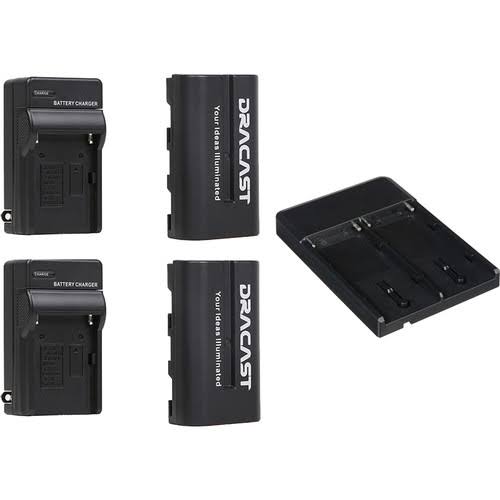 2x NP-F 2200mAh Batteries and 2 Charger Kit I454