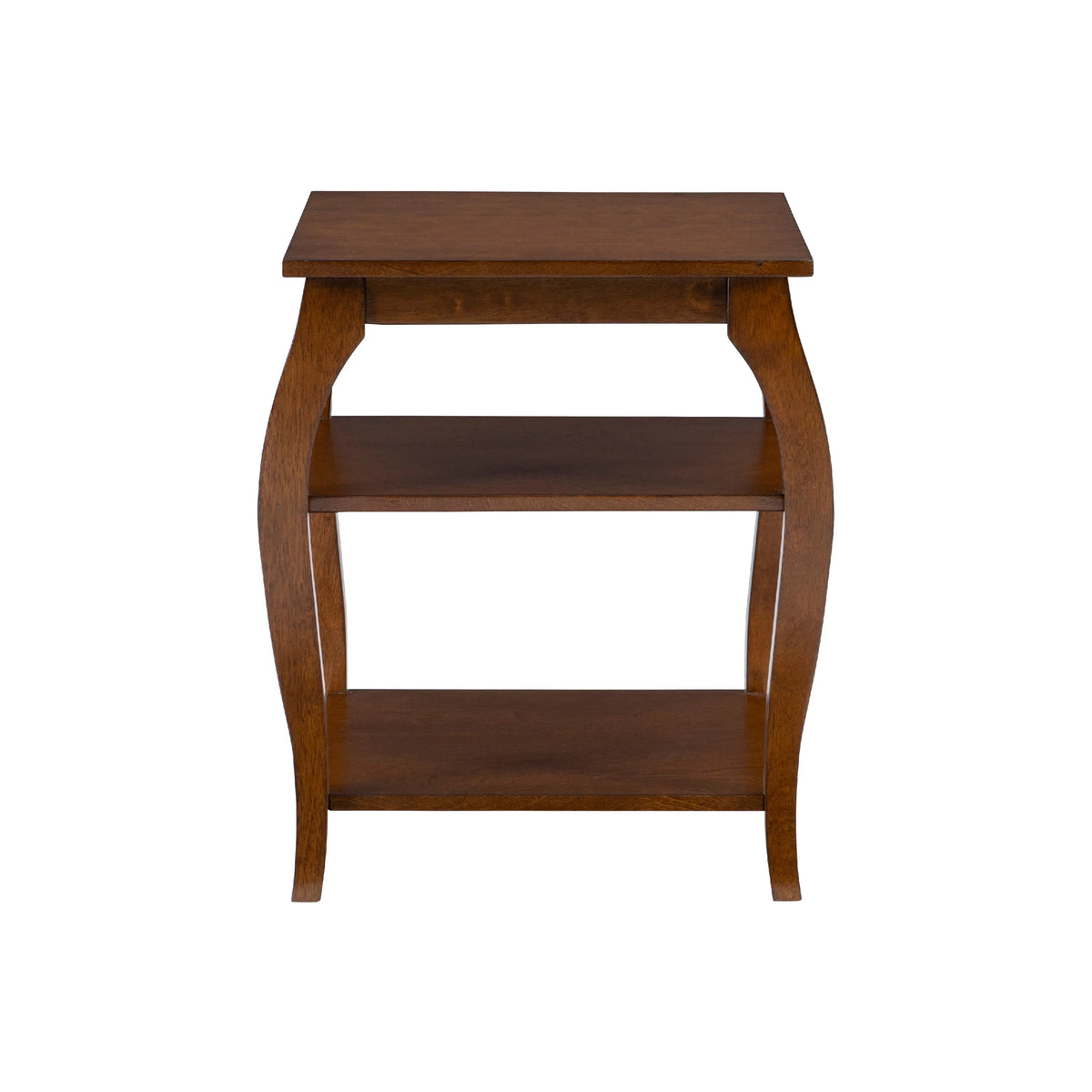 2- Shelf Indoor Accent Side Table, 23" Tall, Hazelnut E1250