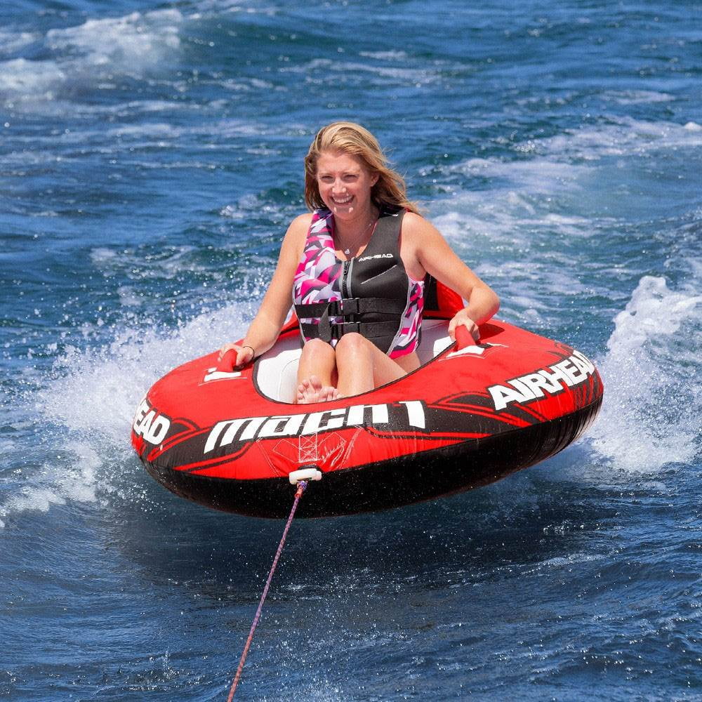 Red Inflatable Single Rider Towable Water Tube S71742
