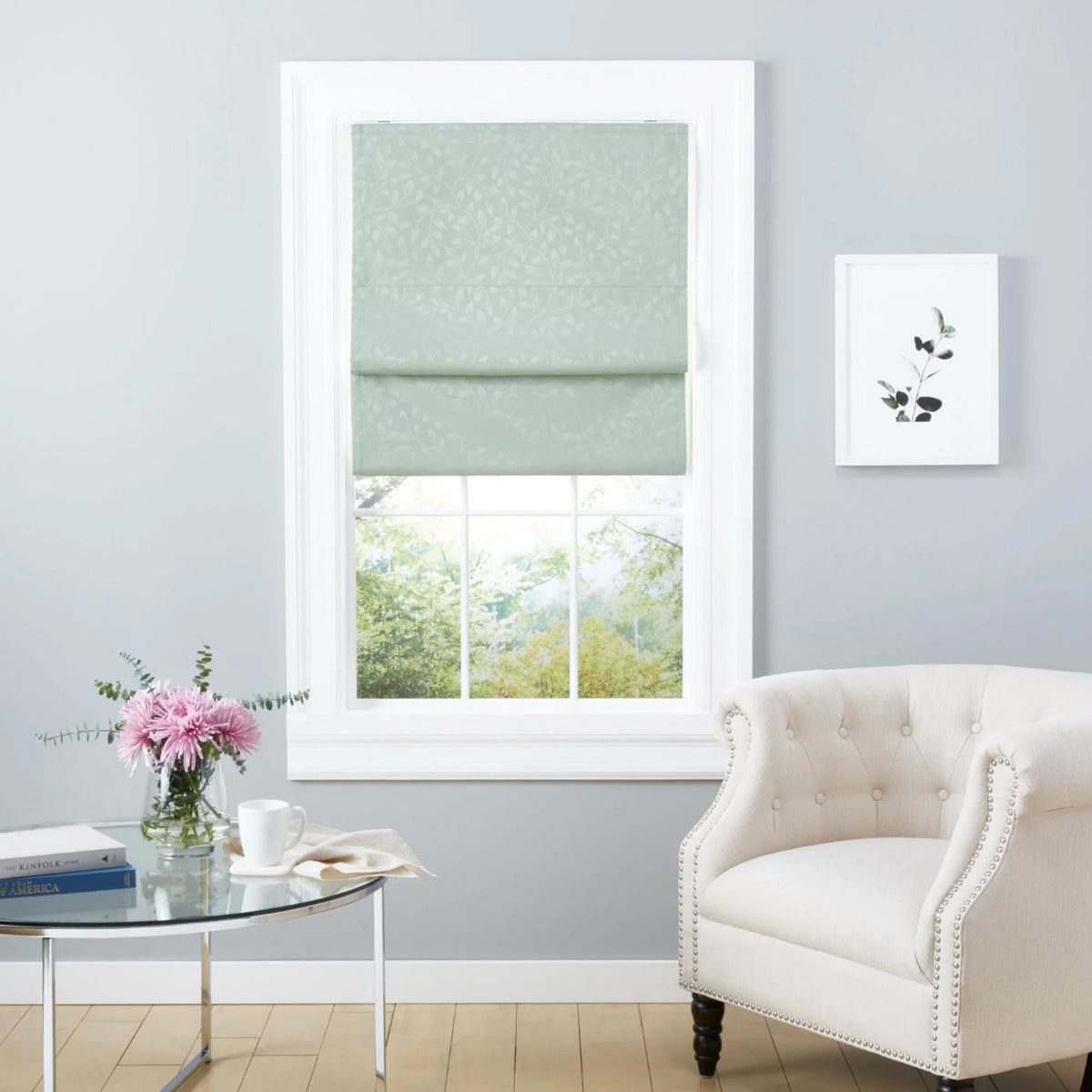Sage 34"x 64" Blackout Roman Shade Y55528