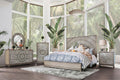 Antique Gray Solid Wood King Bedroom Set 6pcs R462