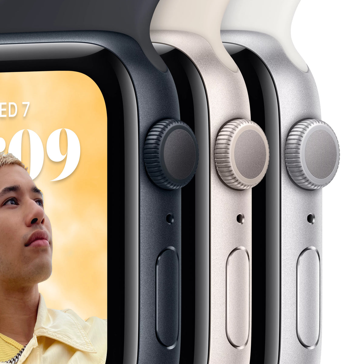 Apple Watch SE 2nd Gen GPS 40mm Silver Aluminum Case with White Sport Band Z3085