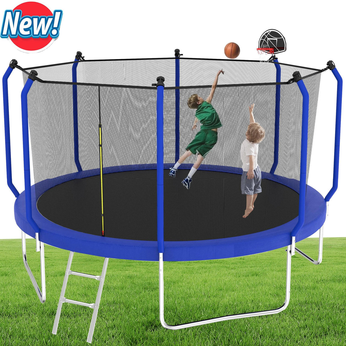 12FT Round Trampoline with Enclosure M877292