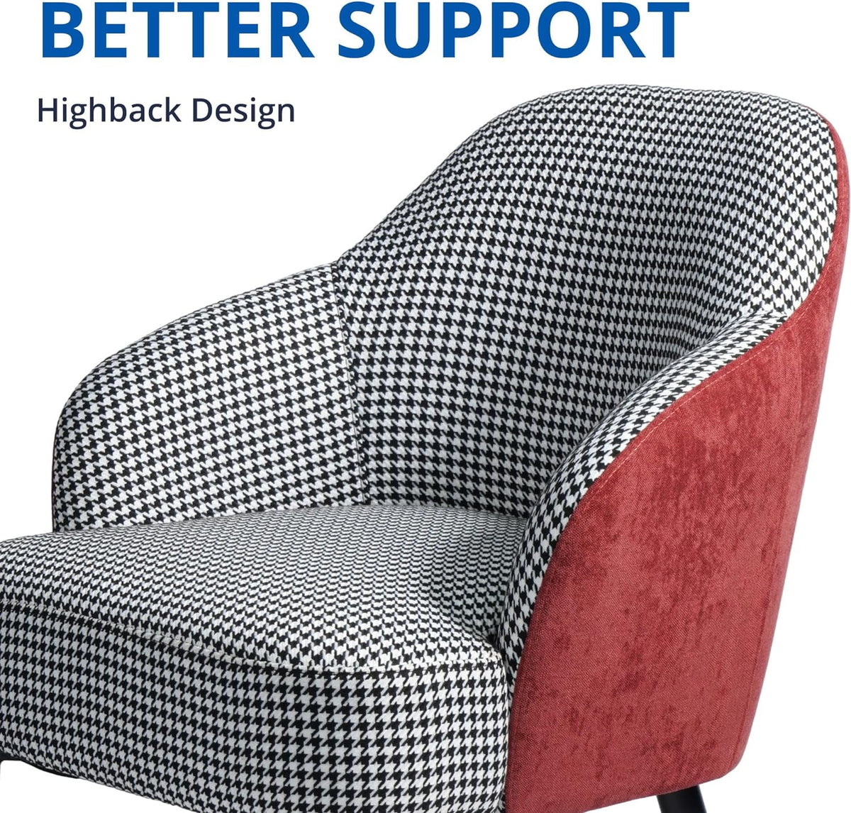 Houndstooth Upholstered Accent Chair S4573