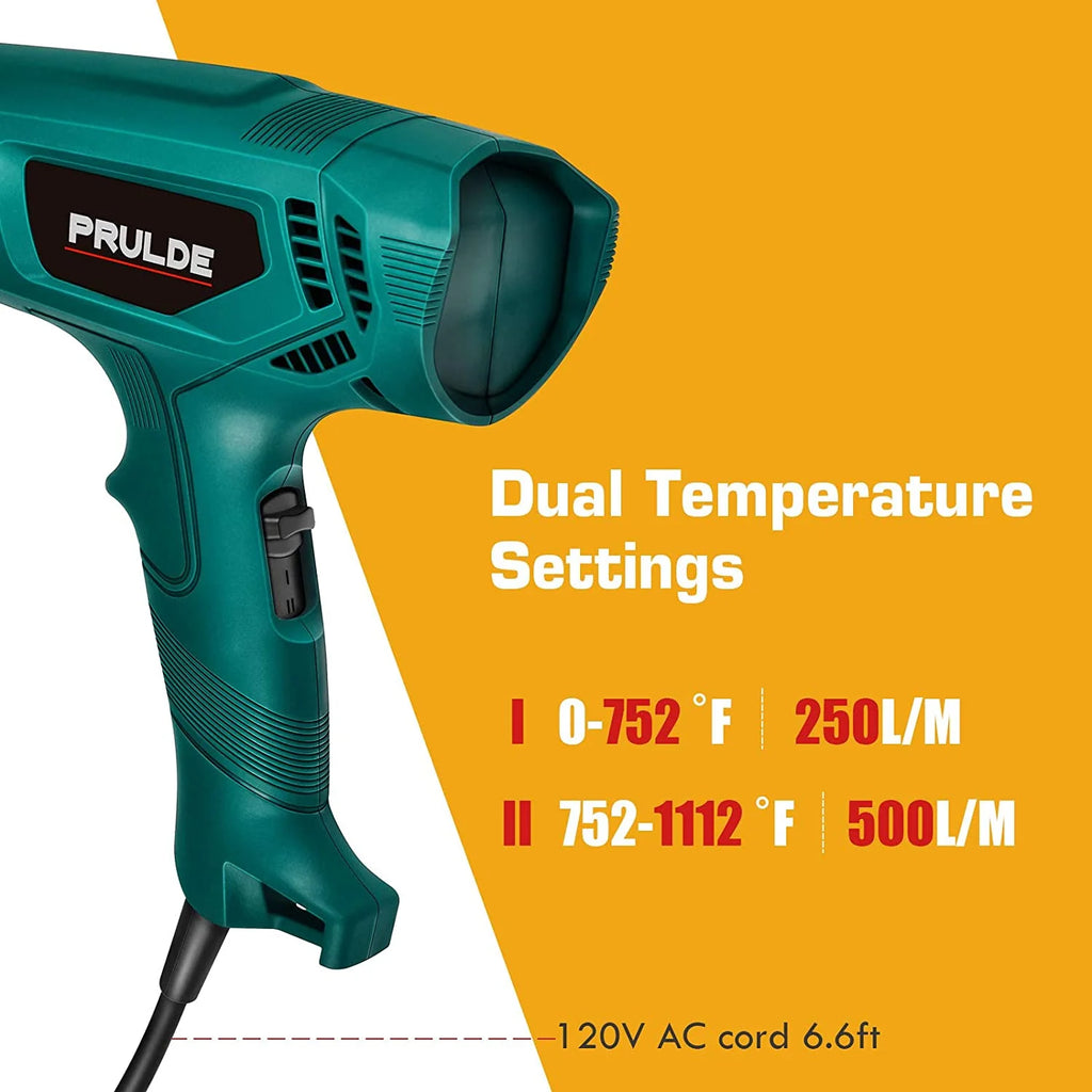 Dual Temperature Settings Heat Gun Kit with 4 Nozzles T43267