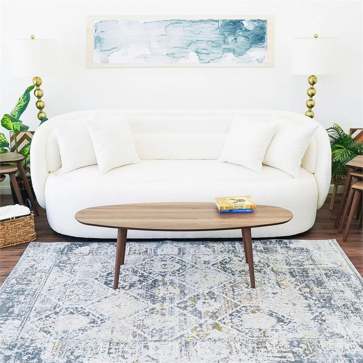 Mid-Century Solid Wood Coffee Table J1390