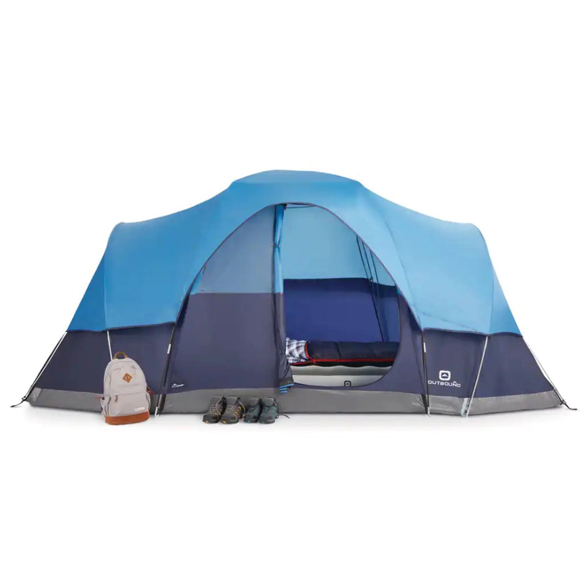 8 Person 3 Season Dome Tent with Room Divider & Rainfly Z36650