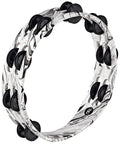 Wood Tambourine 2 Row Black Plated Steel Jingles H13403