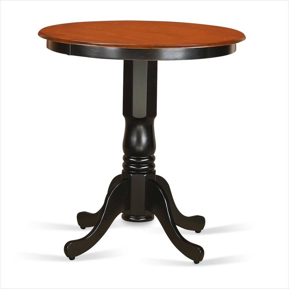 Round Counter Height Table in Black and Cherry L881
