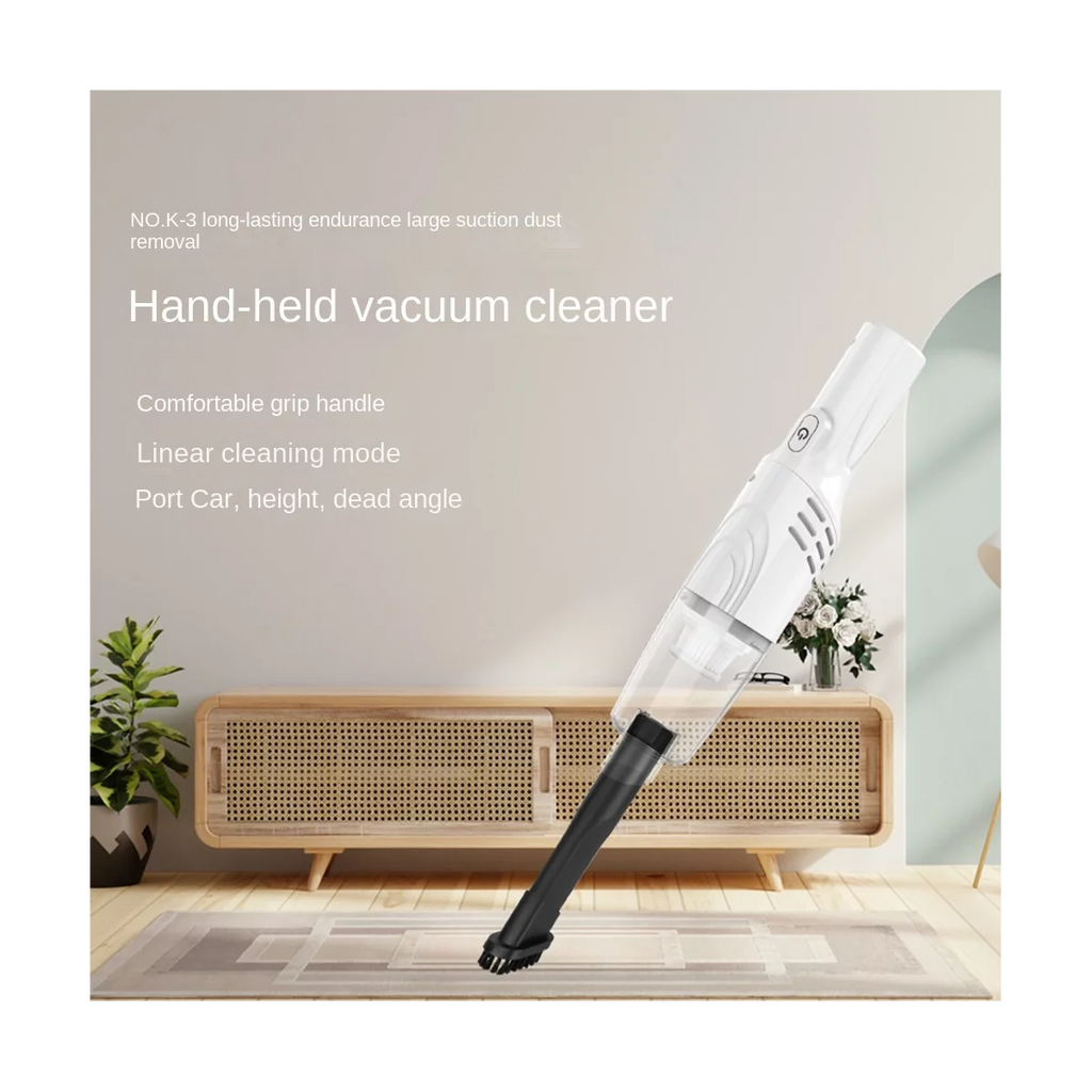 3 in 1 Portable Rechargeable Handheld Car Vacuum Cleaner Black Y88871