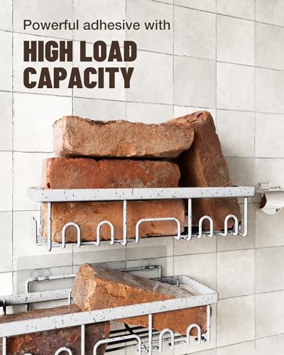 Black Adhesive Shower Caddy 6-Pack G689
