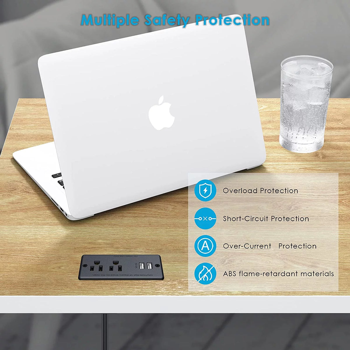 Recessed Power Outlet with 2 USB I435
