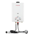 Propane Tankless Water Heater 6L, Portable Outdoor Hot Water Heater, White H413