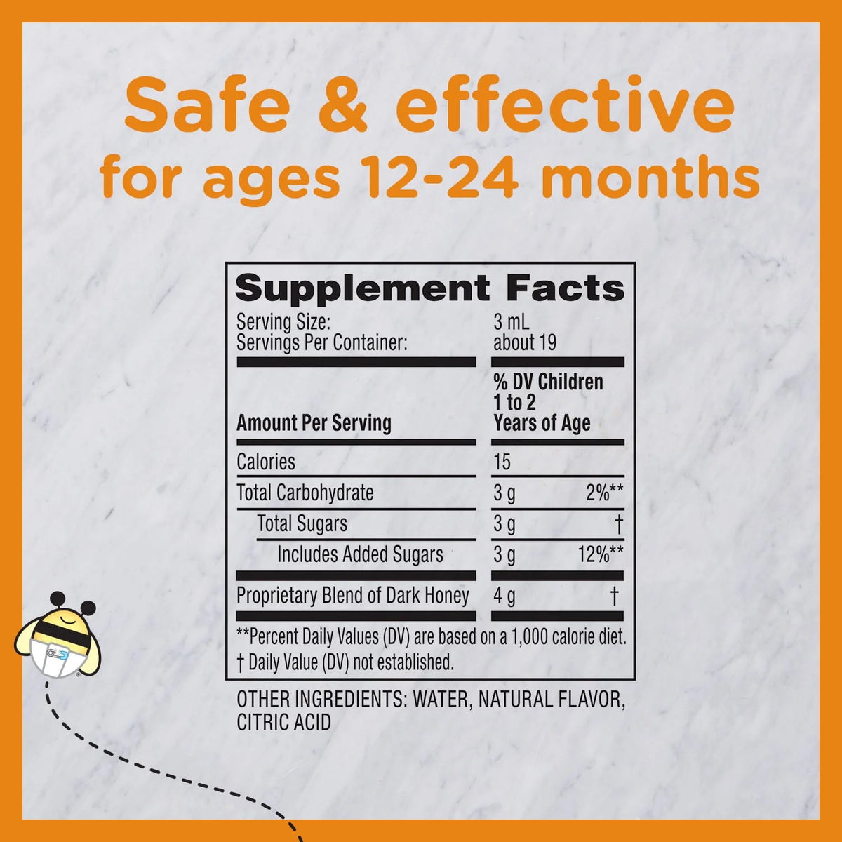 Baby Soothing Cough Syrup, Peach & Honey Flavor, 2 fl oz K75337