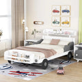 Twin Size Car-Shaped Platform Bed with Storage Shelf U1751