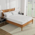 Solid Wood Queen Platform Bed with Memory Foam Mattress E6977