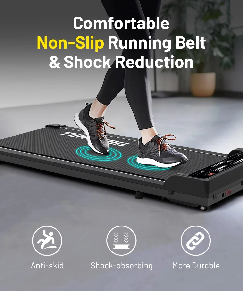 Black Portable Walking Pad Treadmill X423571