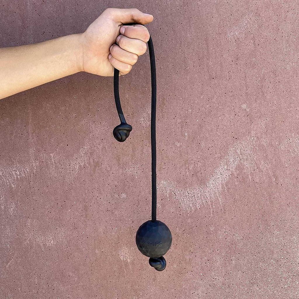 Solid Rubber Dog Ball on a Rope Tug Toy I903
