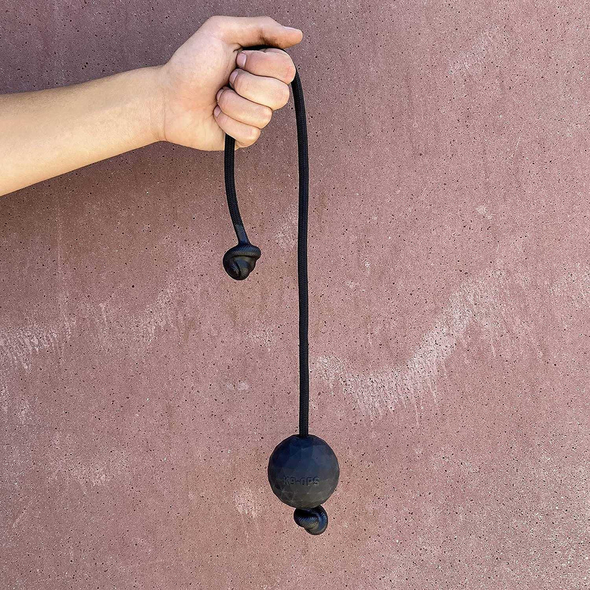 Solid Rubber Dog Ball on a Rope Tug Toy I903