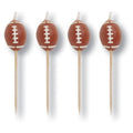 Molded Wax Football Cupcake Pick Candles V491711