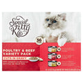 Beef Chicken Turkey & Cheese Gravy Sliced Wet Cat Food Variety Pack F814370