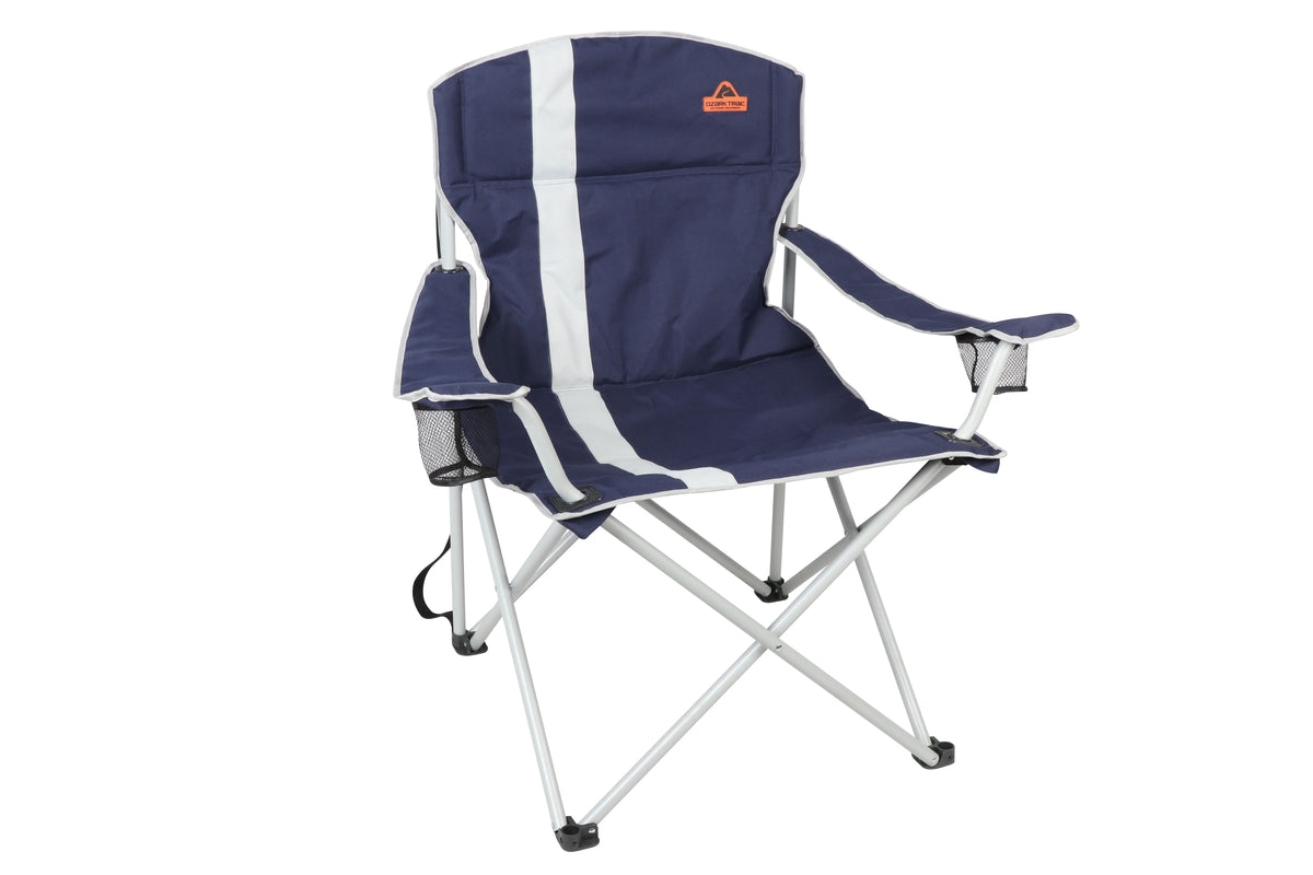 Big and Tall Chair with Cup Holders, Blue L10260