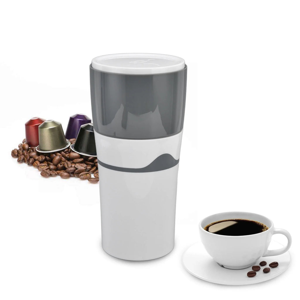 Portable PP Drip Coffee Maker for K Cups Gray White V678