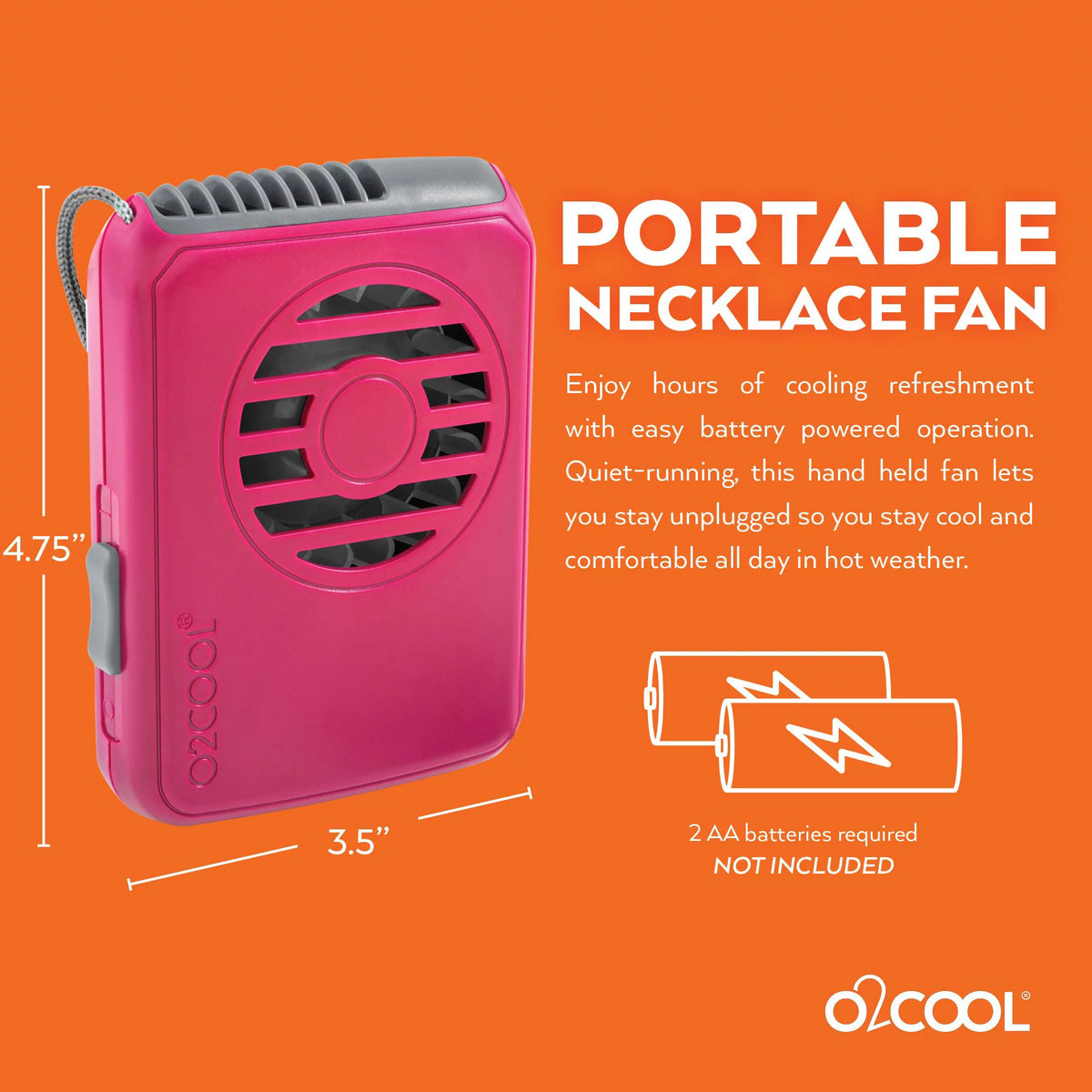 3.5 inch Necklace Fan 2 Pack R470