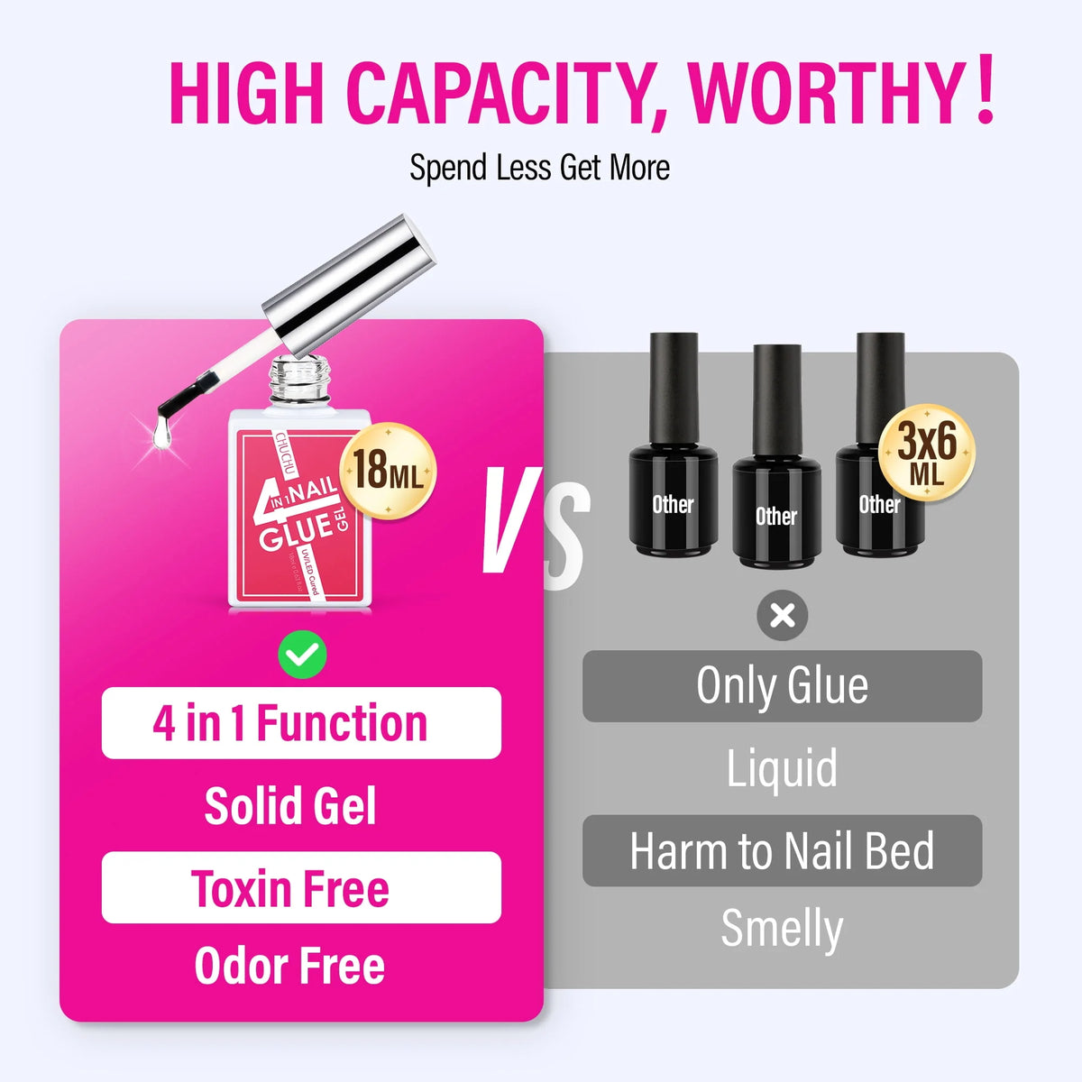 4 in 1 Nail Glue 18mL Base Gel X211631