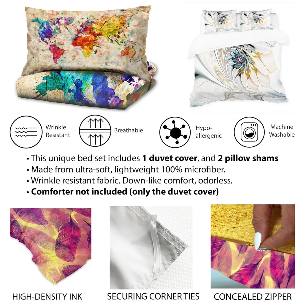 Pink Floral Bedding Set With 2 Shams C267