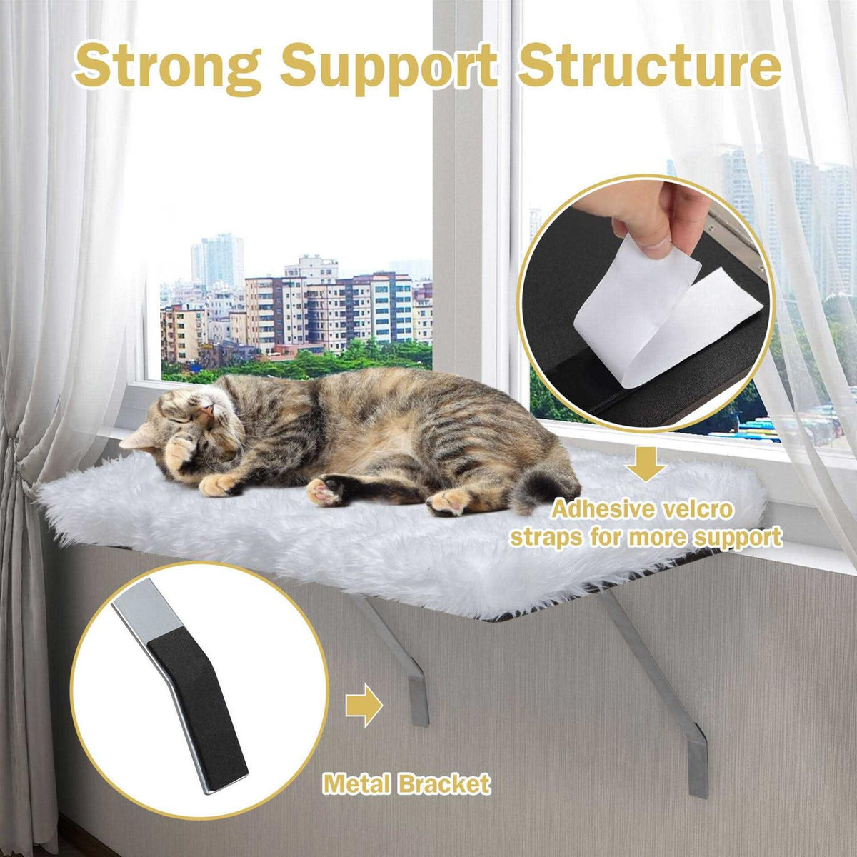 Cat Window Perch & Windowsill Bed with Soft Cushion M234230