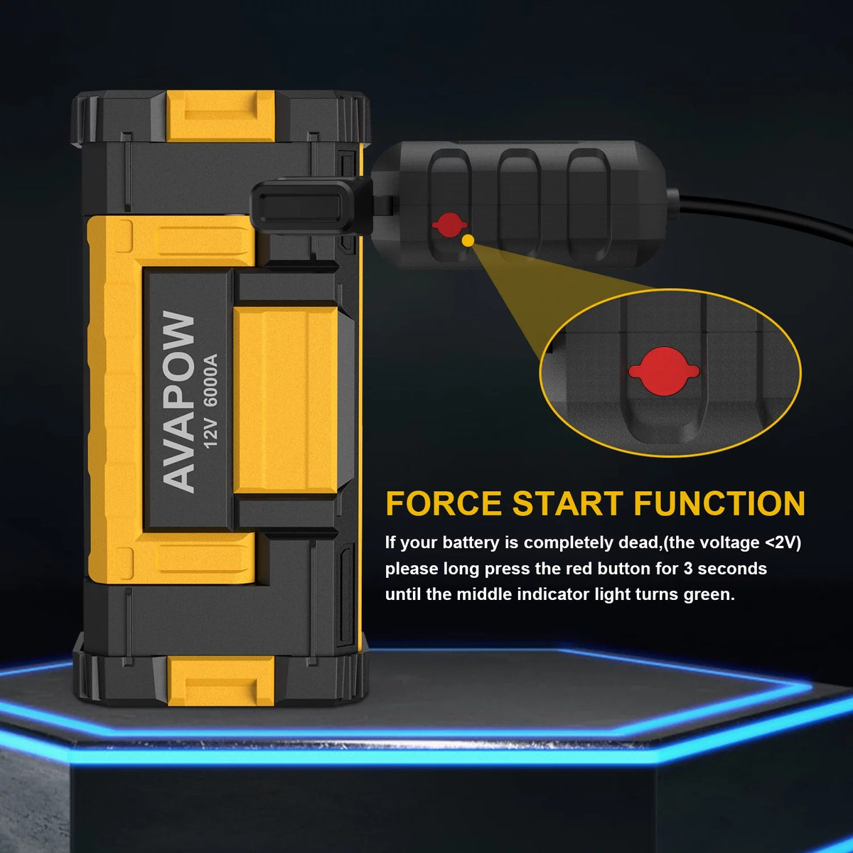 6000A Car Battery Jump Starter K207