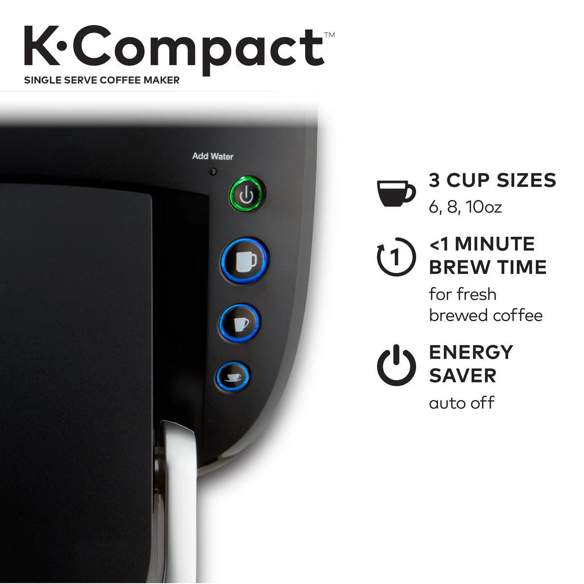 Black Single-Serve K-Cup Pod Coffee Maker M823924