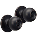 Keyed Entry Ball Style Doorknob Oil-Rubbed Bronze Twin Pack D7850