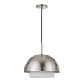 1-Light Brass Pendant with Seeded Glass Shade M90789