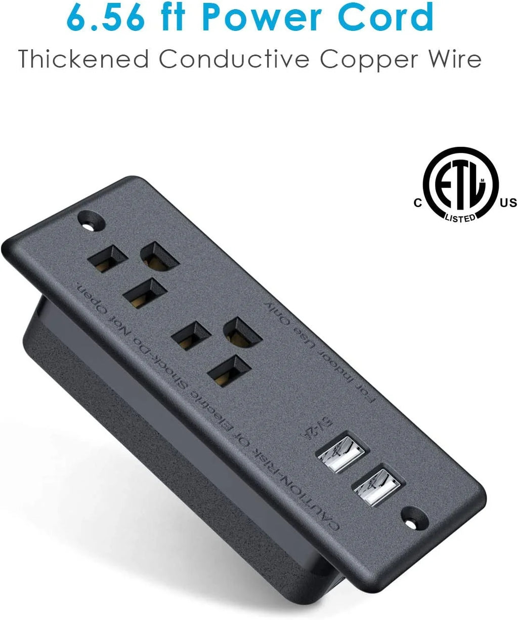 Recessed Power Outlet with 2 USB I435