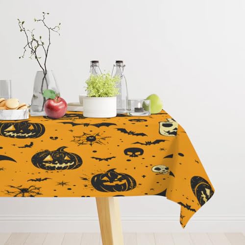 Skull Skeleton Rectangle Table Cloth 60 x 120 inch Fabric Tablecloth E2064