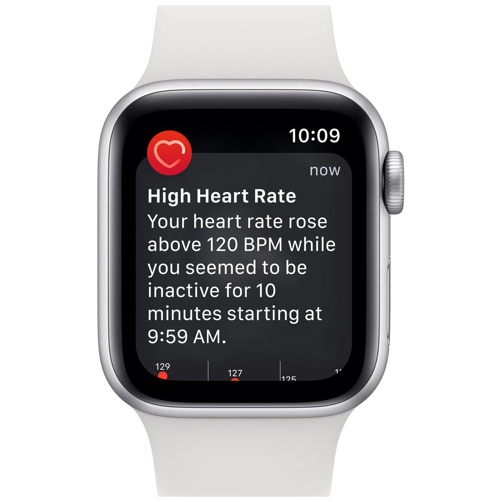 Apple Watch SE 2nd Gen GPS 40mm Silver Aluminum Case with White Sport Band Z3085