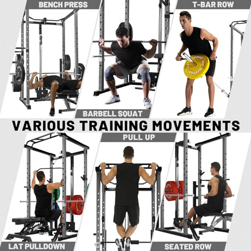 Power Cage with Cable Crossover and Squat Rack F728
