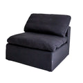 Navy Linen Armless Chair L237280