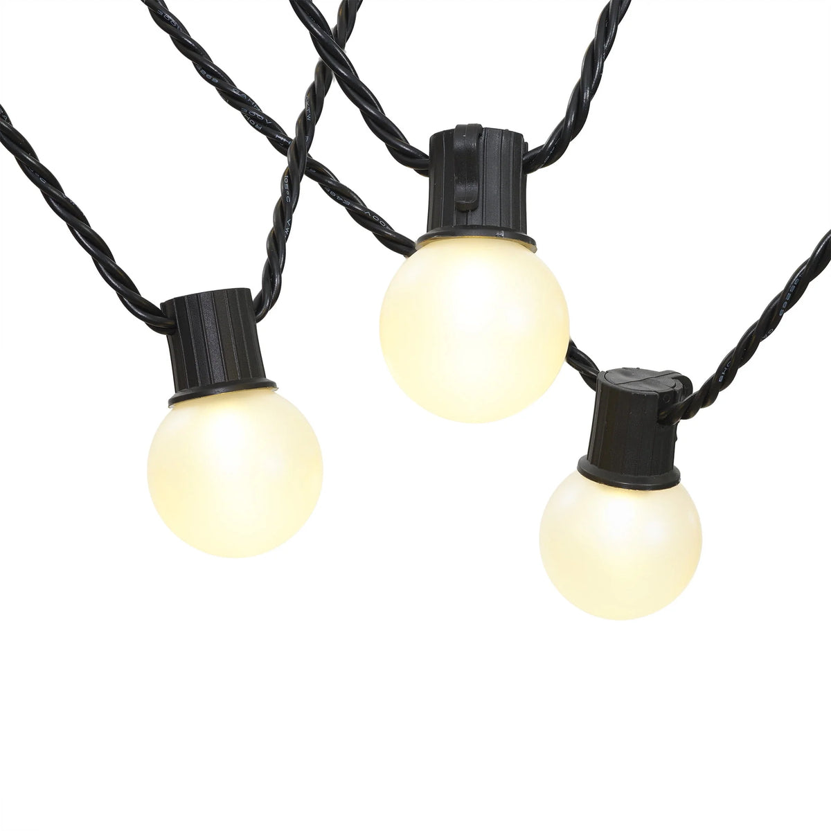 20-Count LED Frosted Globe Outdoor String Lights Y316