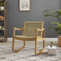 Natural Woven Rope Beechwood Rocking Chair B86250