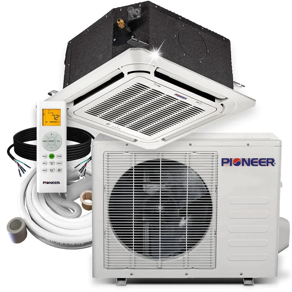 9,000 BTU 20 SEER 8-Way Compact Cassette Ductless Mini Split M662332
