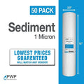Sediment Water Filter Replacement Cartridges 10x2.5 1 Micron 50 Pack U538208